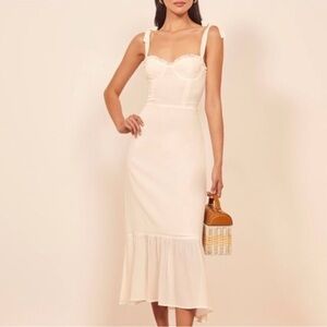 White reformation dress new with tags. Size 2